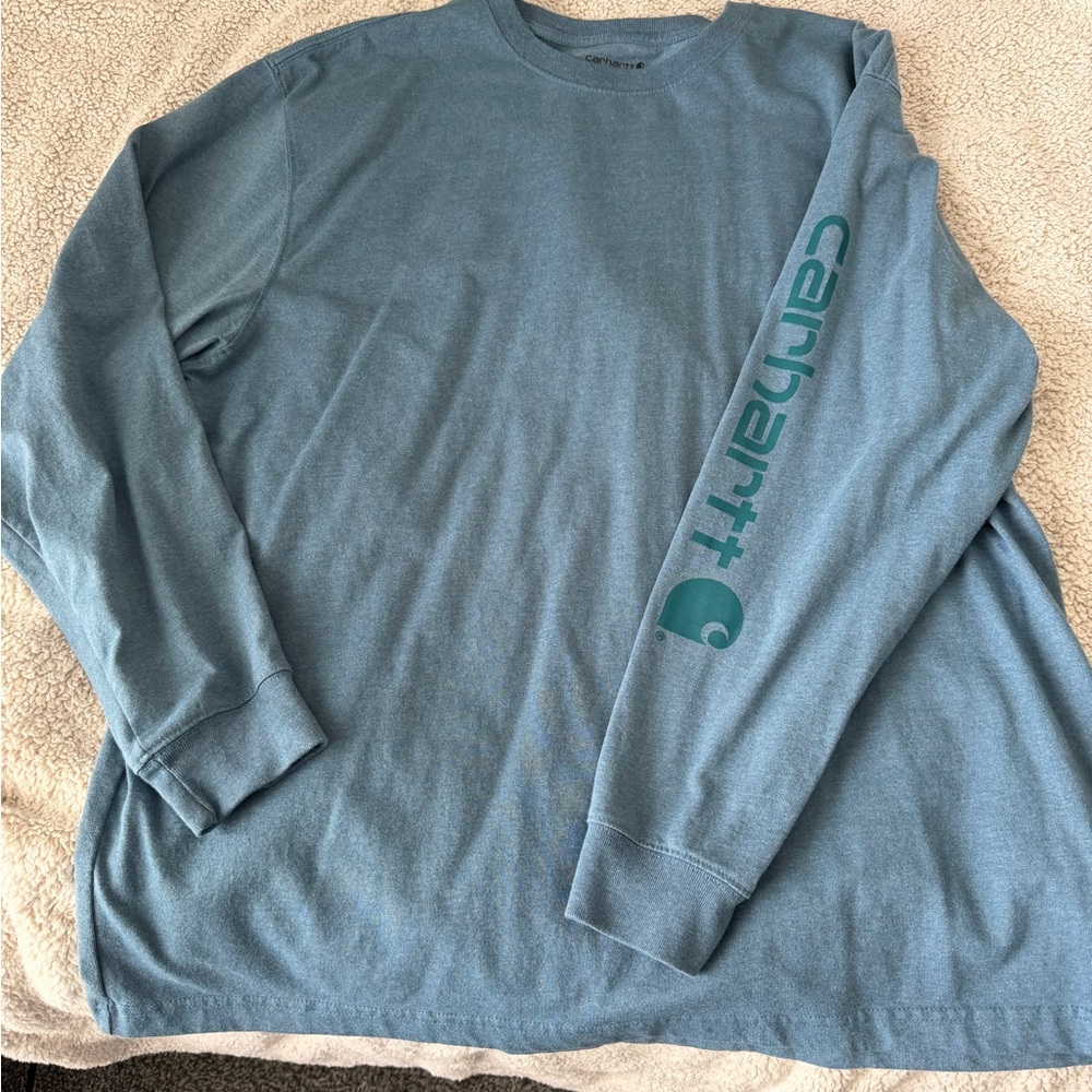 Carhartt Men's Teal Long Sleeve Tee